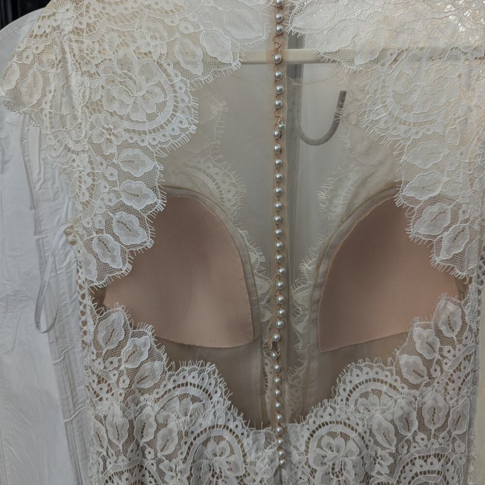 Wtoo Philomene Lace Wedding Dress Watters Anthropologie Size 14W - Picture 5 of 6